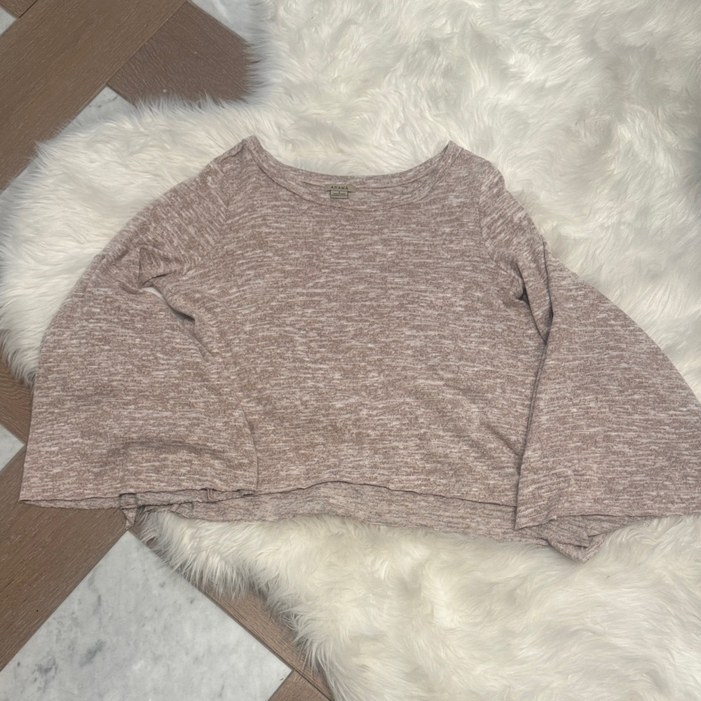 Anama Soft Knit Sweater in Cream and Pink